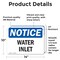 Signmission Water Inlet, 14 in W x Rectangle, Vinyl Decal OS-2PACK-NS-D-1014-L-18973 - alternate 6